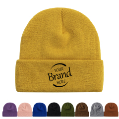 Solid Color Knitted Beanie Hat