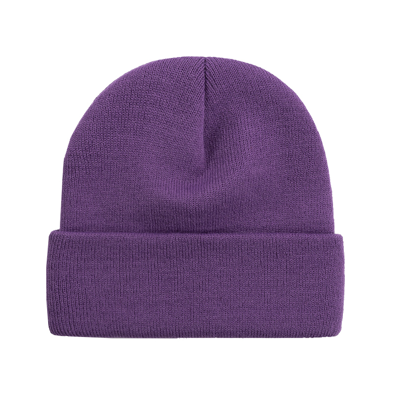 Solid Color Knitted Beanie Hat