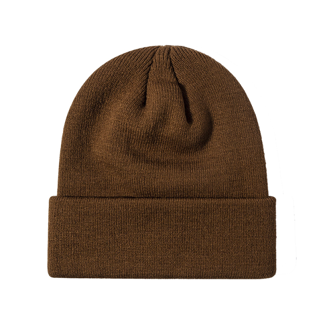 Solid Color Knitted Beanie Hat