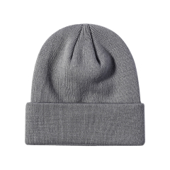 Solid Color Knitted Beanie Hat