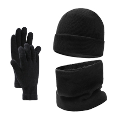Winter 3 Pieces Beanie Hat Gloves Scarf