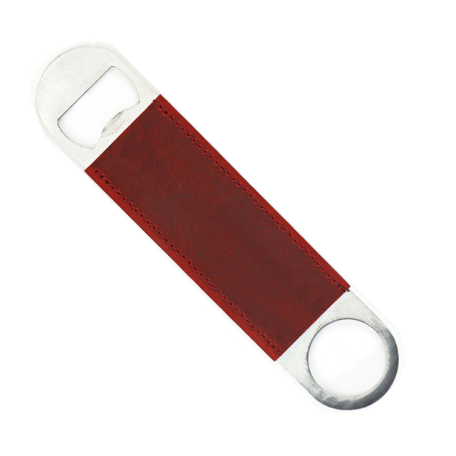 Bottle Opener With Leather Handle