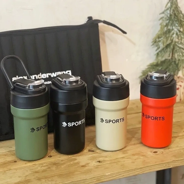 304 Stainless Steel 17 Oz Coffee Cup With Straw Outdoors
