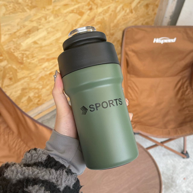 304 Stainless Steel 17 Oz Coffee Cup With Straw Outdoors