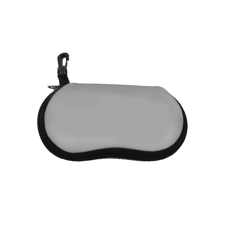 Neoprene Zipper Eyeglass Case With Clip