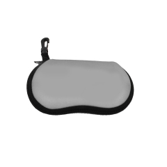 Neoprene Zipper Eyeglass Case With Clip