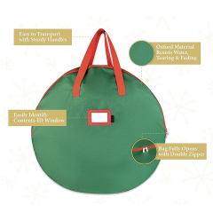 Christmas Round Zippered Storage Bag