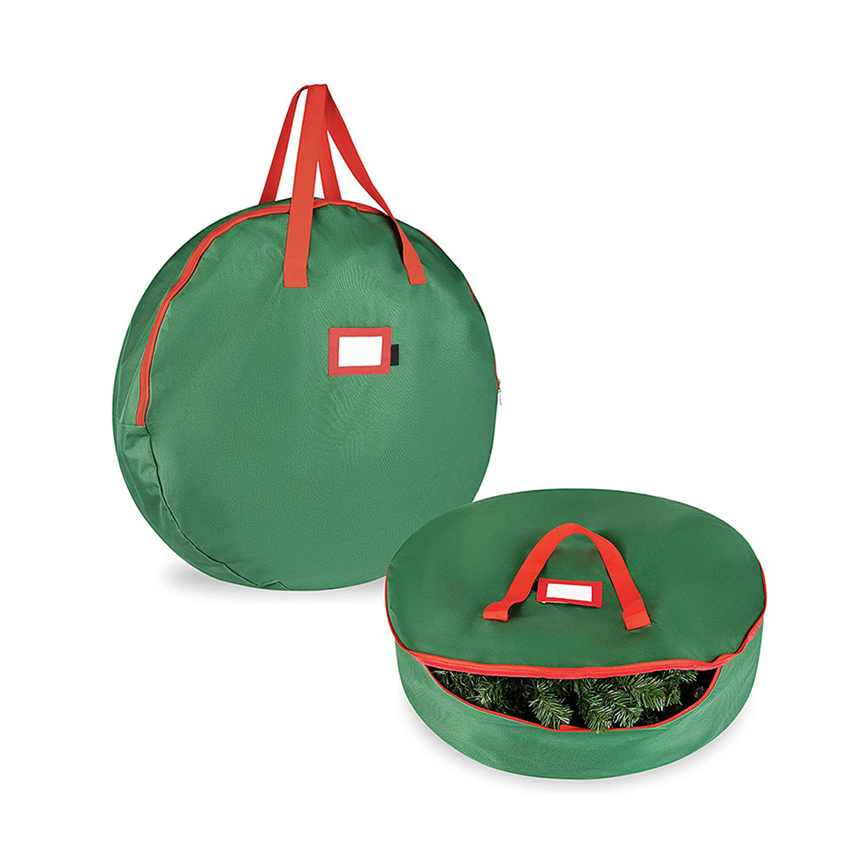 Christmas Round Zippered Storage Bag