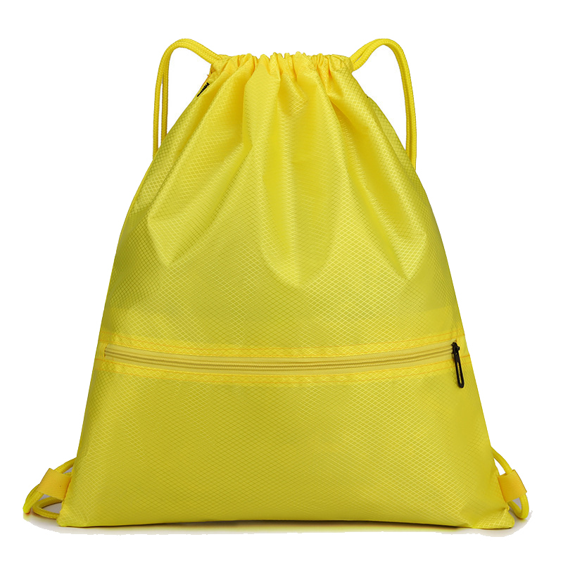 420D Polyester Drawstring Backpack With Zipper Pocket