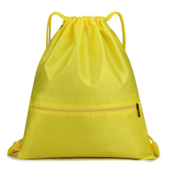 420D Polyester Drawstring Backpack With Zipper Pocket