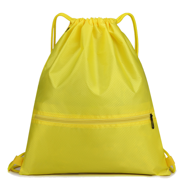 420D Polyester Drawstring Backpack With Zipper Pocket