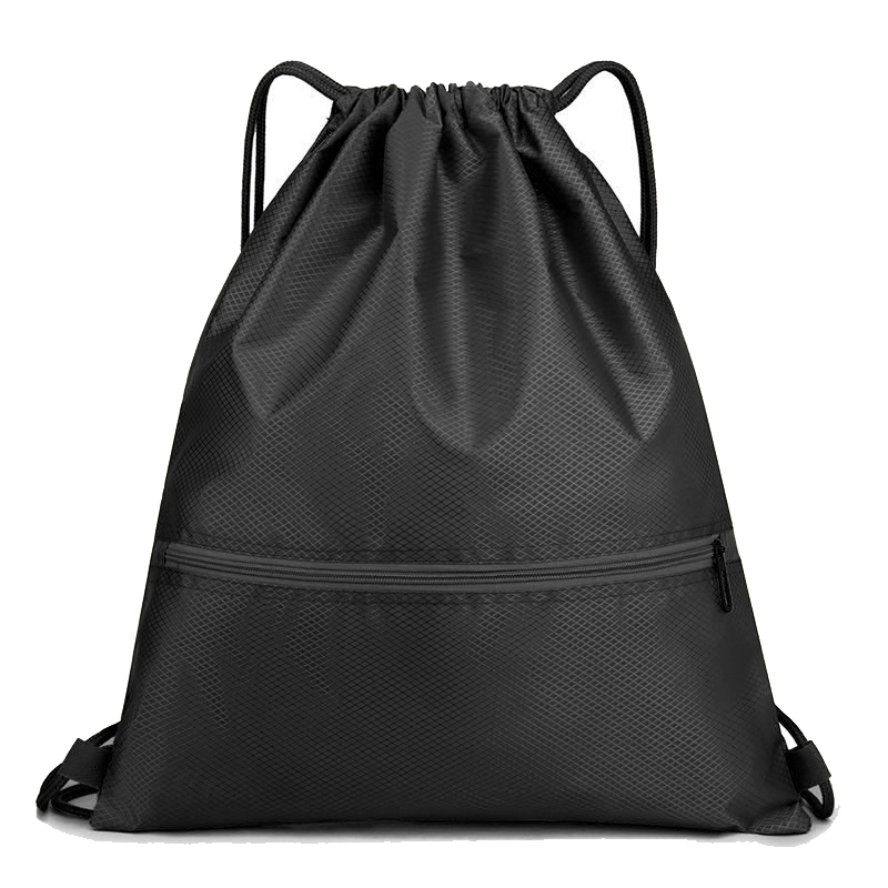 420D Polyester Drawstring Backpack With Zipper Pocket