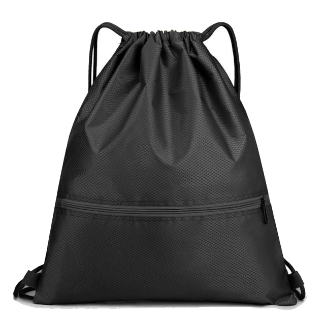 420D Polyester Drawstring Backpack With Zipper Pocket