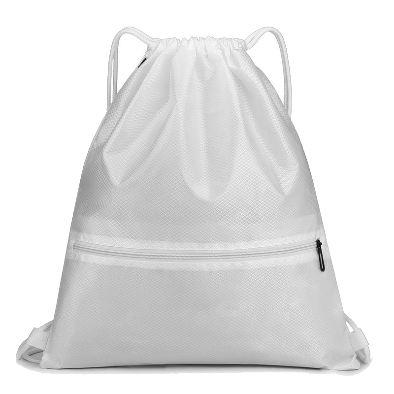 420D Polyester Drawstring Backpack With Zipper Pocket