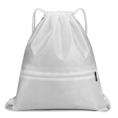 420D Polyester Drawstring Backpack With Zipper Pocket