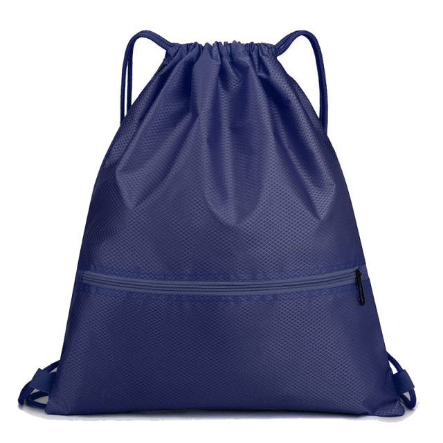 420D Polyester Drawstring Backpack With Zipper Pocket