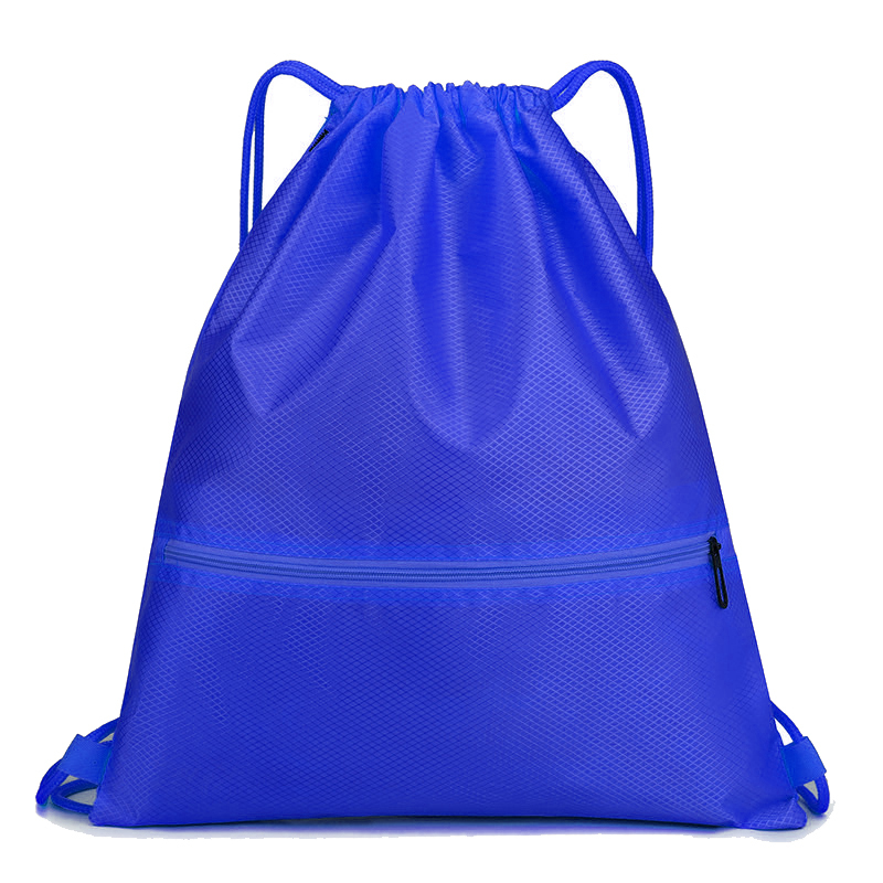 420D Polyester Drawstring Backpack With Zipper Pocket