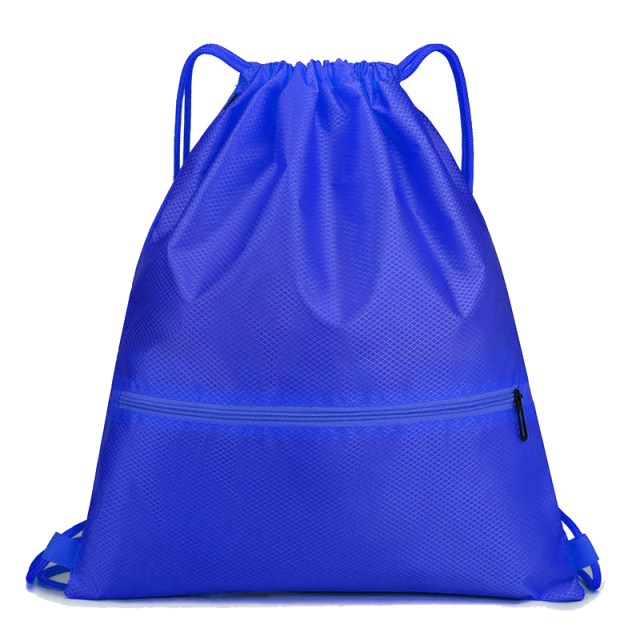 420D Polyester Drawstring Backpack With Zipper Pocket
