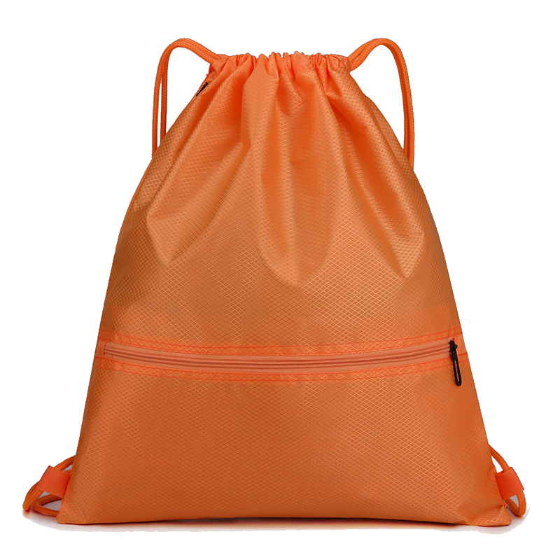 420D Polyester Drawstring Backpack With Zipper Pocket