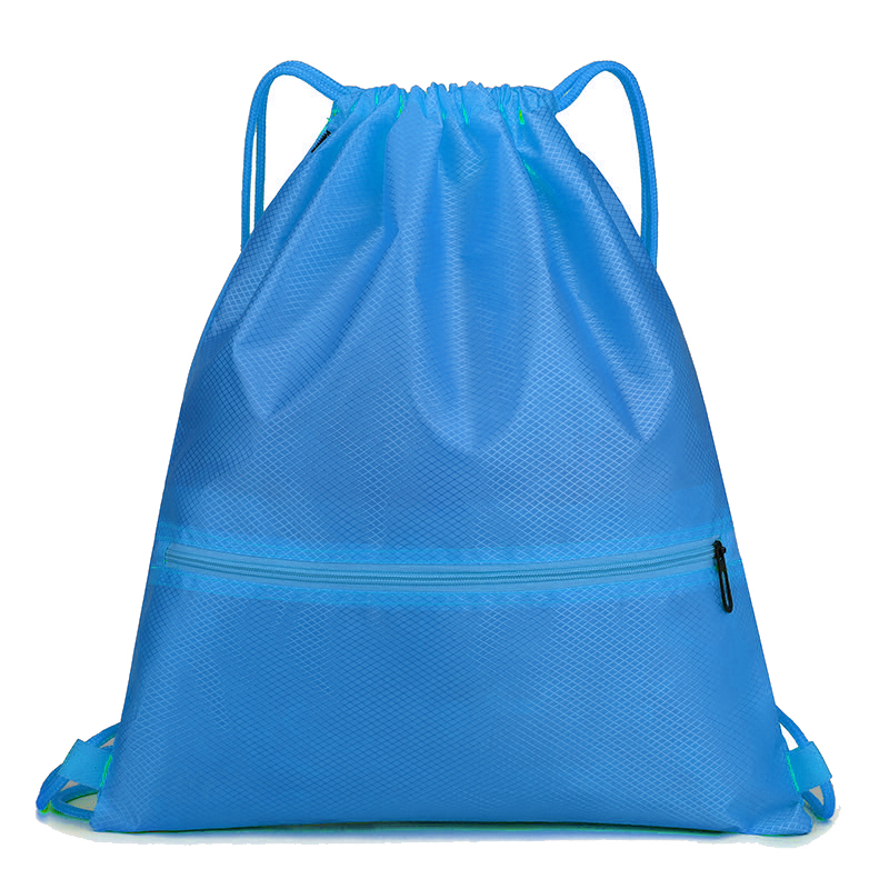 420D Polyester Drawstring Backpack With Zipper Pocket