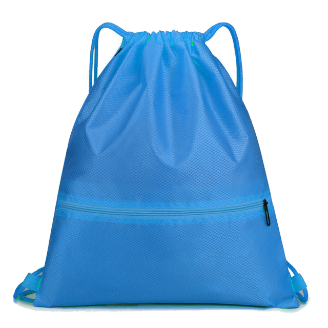 420D Polyester Drawstring Backpack With Zipper Pocket