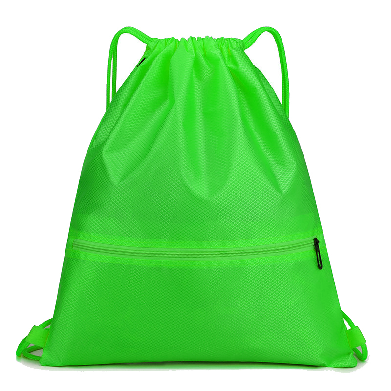 420D Polyester Drawstring Backpack With Zipper Pocket