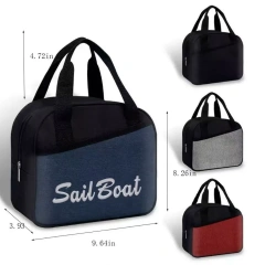Reusable insulated lunch tote bag