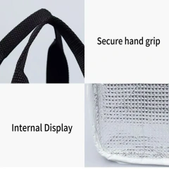 Reusable insulated lunch tote bag