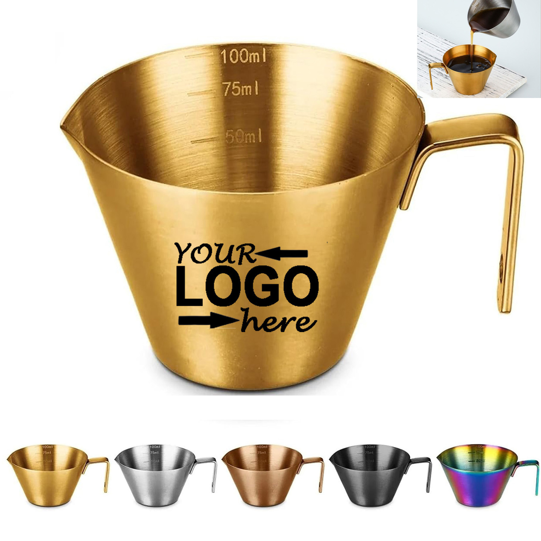 Stainless Steel Espresso Coffee Measuring Cup
