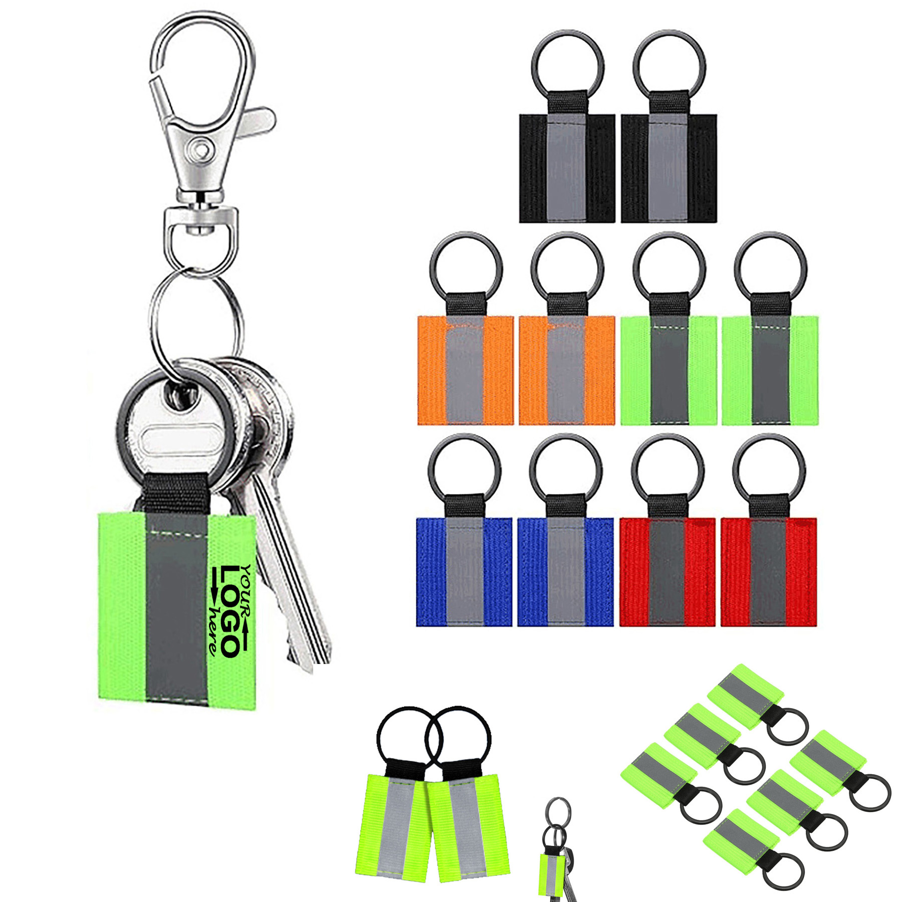 Waterproof Reflective Keychain Tag