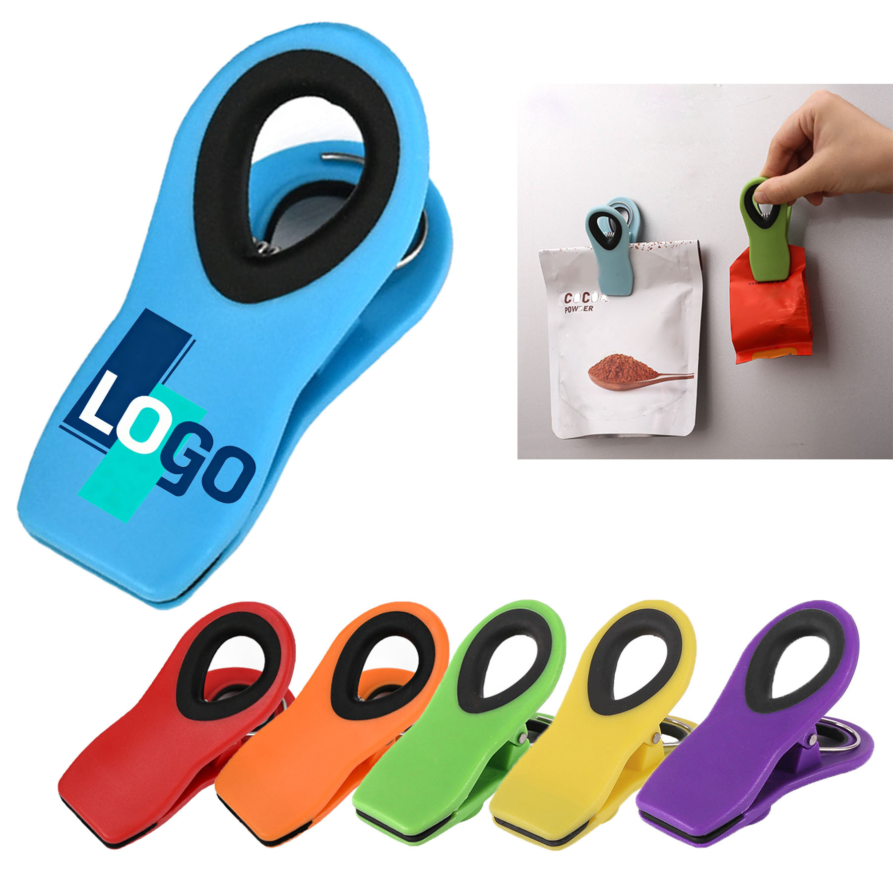 Magnetic bag clip