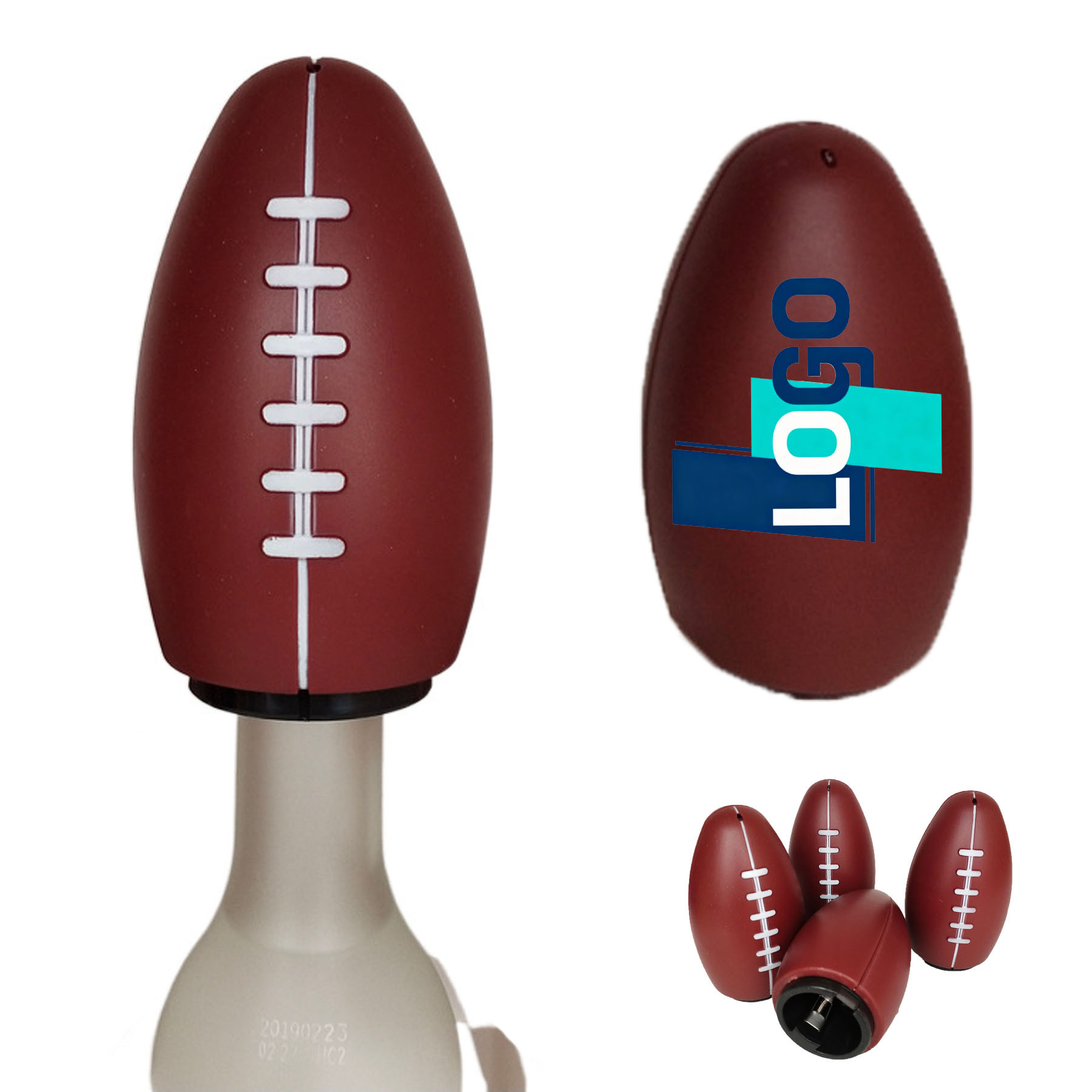 Rugby-Shaped Automatic Press Down Bottle Opener