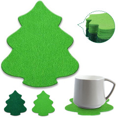 Christmas Tree Felt Coaster