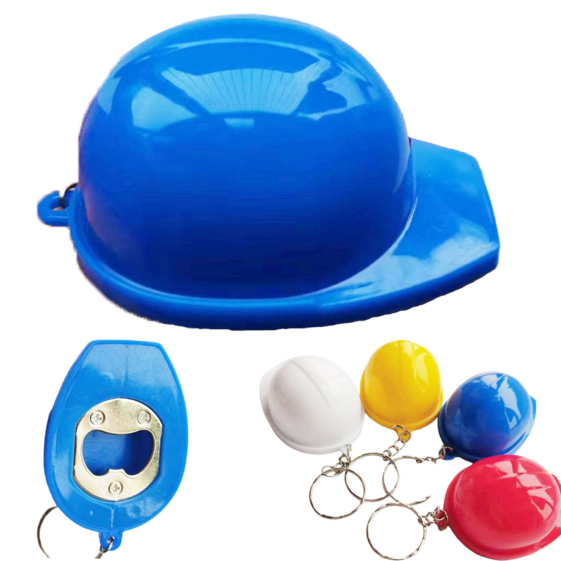 Safety Helmet Bottle Opener Keychain