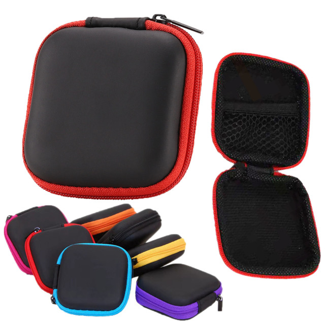 Zipper Square Digital Headphone Bag