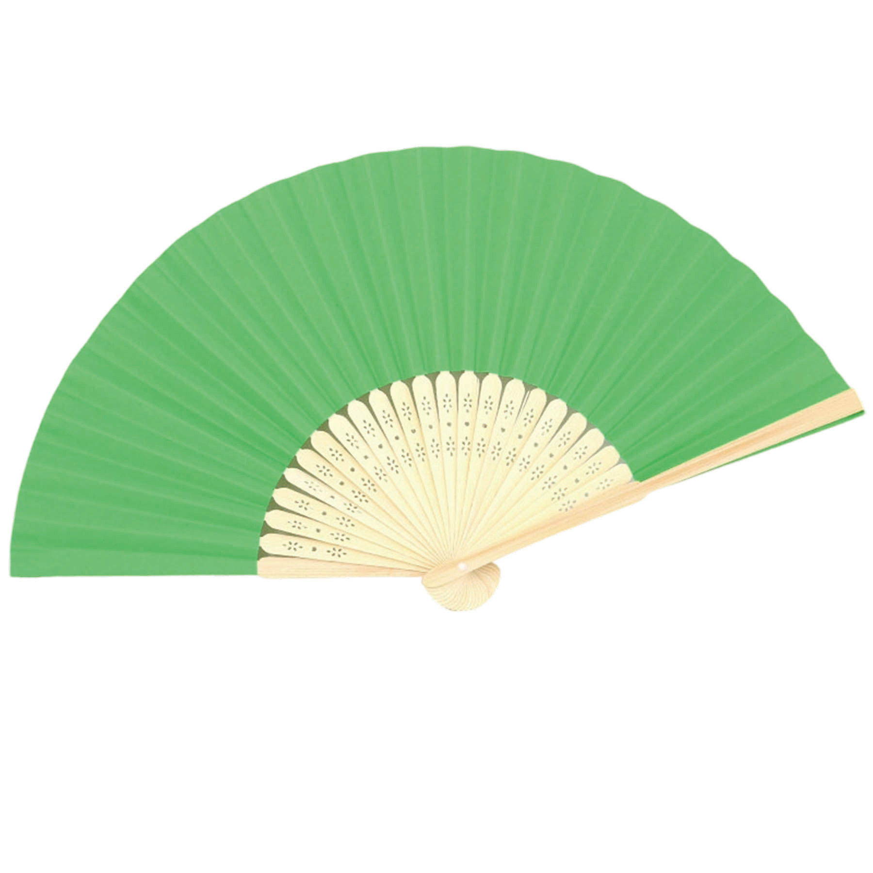 Elegant Paper Fan with Bamboo Ribs