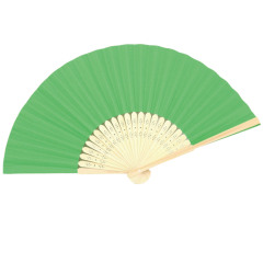 Elegant Paper Fan with Bamboo Ribs