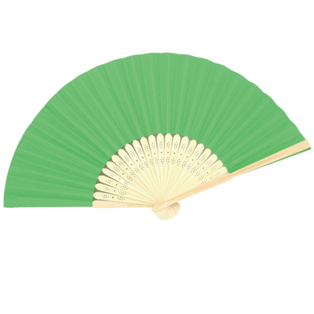 Elegant Paper Fan with Bamboo Ribs