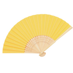 Elegant Paper Fan with Bamboo Ribs