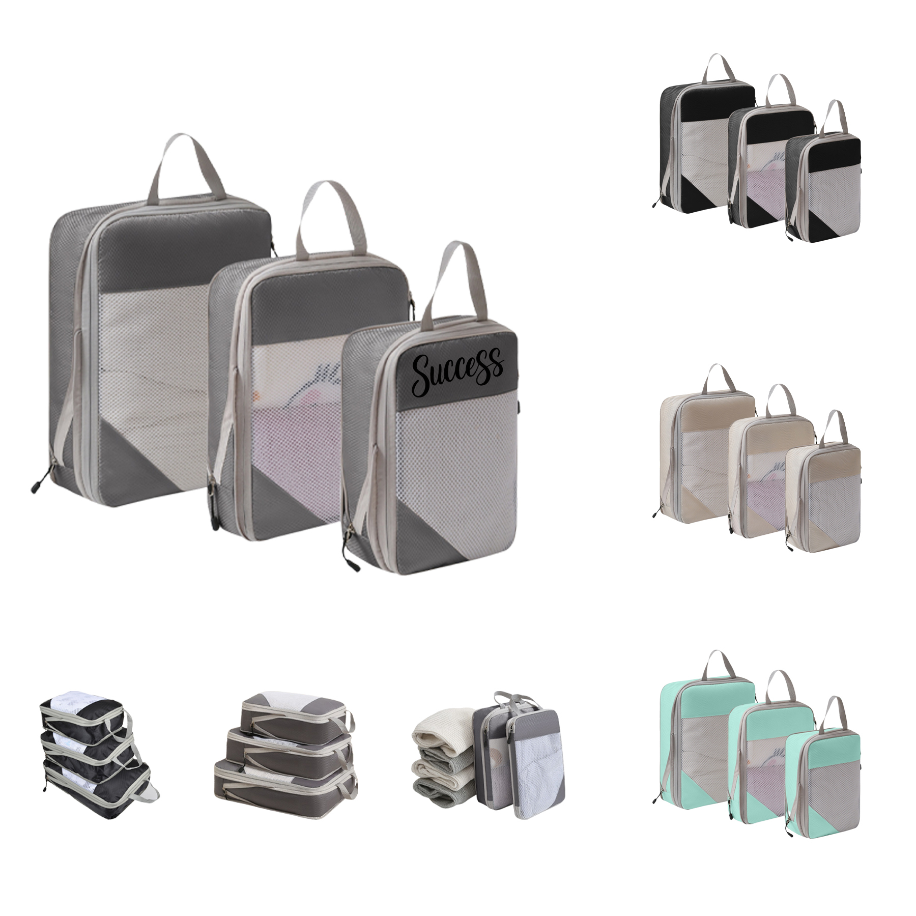 Three Pieces Travel Storage Bag Set