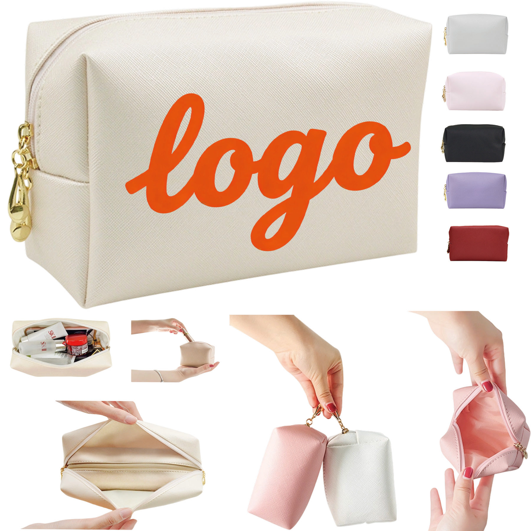 PU Cosmetic Bag with Matte Finish