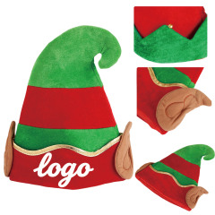 Polyester Christmas Elf Hat with Bell