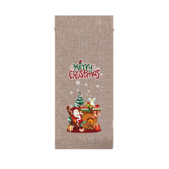 Christmas Drawstring Bottle Bag