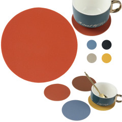 4'' Round Coaster Leather
