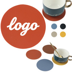 4'' Round Coaster Leather