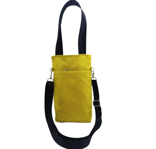 Vibrant Yellow Insulated Cup Sleeve Bag (Crossbody & Handheld)