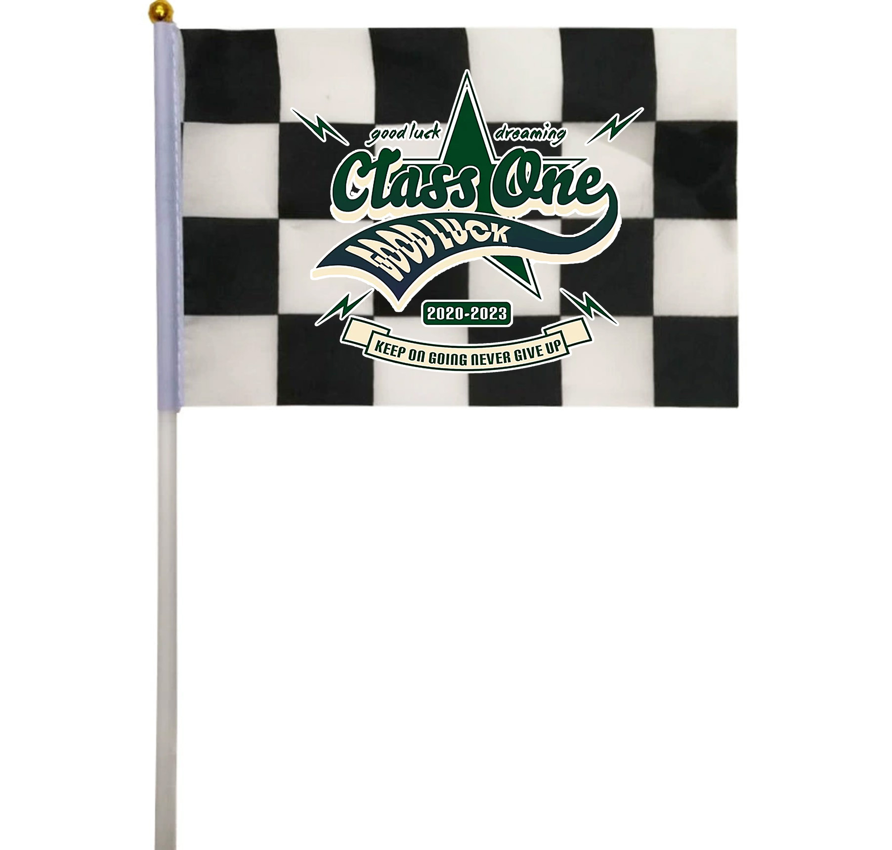 Single-Sided Handheld Stick Flag, 5.51 x 8.27 Inches