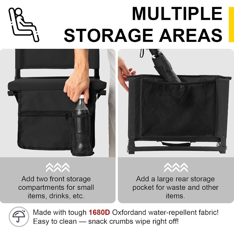 Padded Foldable Bleacher Stadium Seats