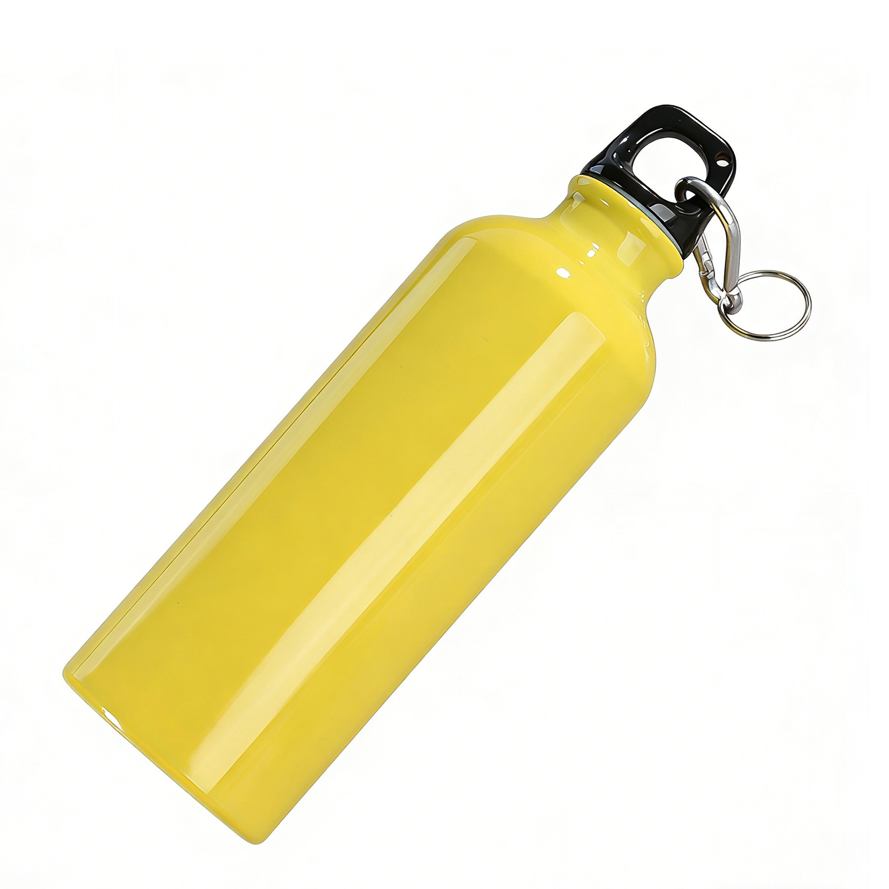 20 Oz Lightweight Aluminum Sports Bottle with Screw-On Lid and Carabiner