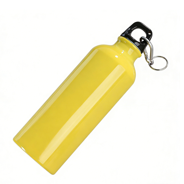 20 Oz Lightweight Aluminum Sports Bottle with Screw-On Lid and Carabiner